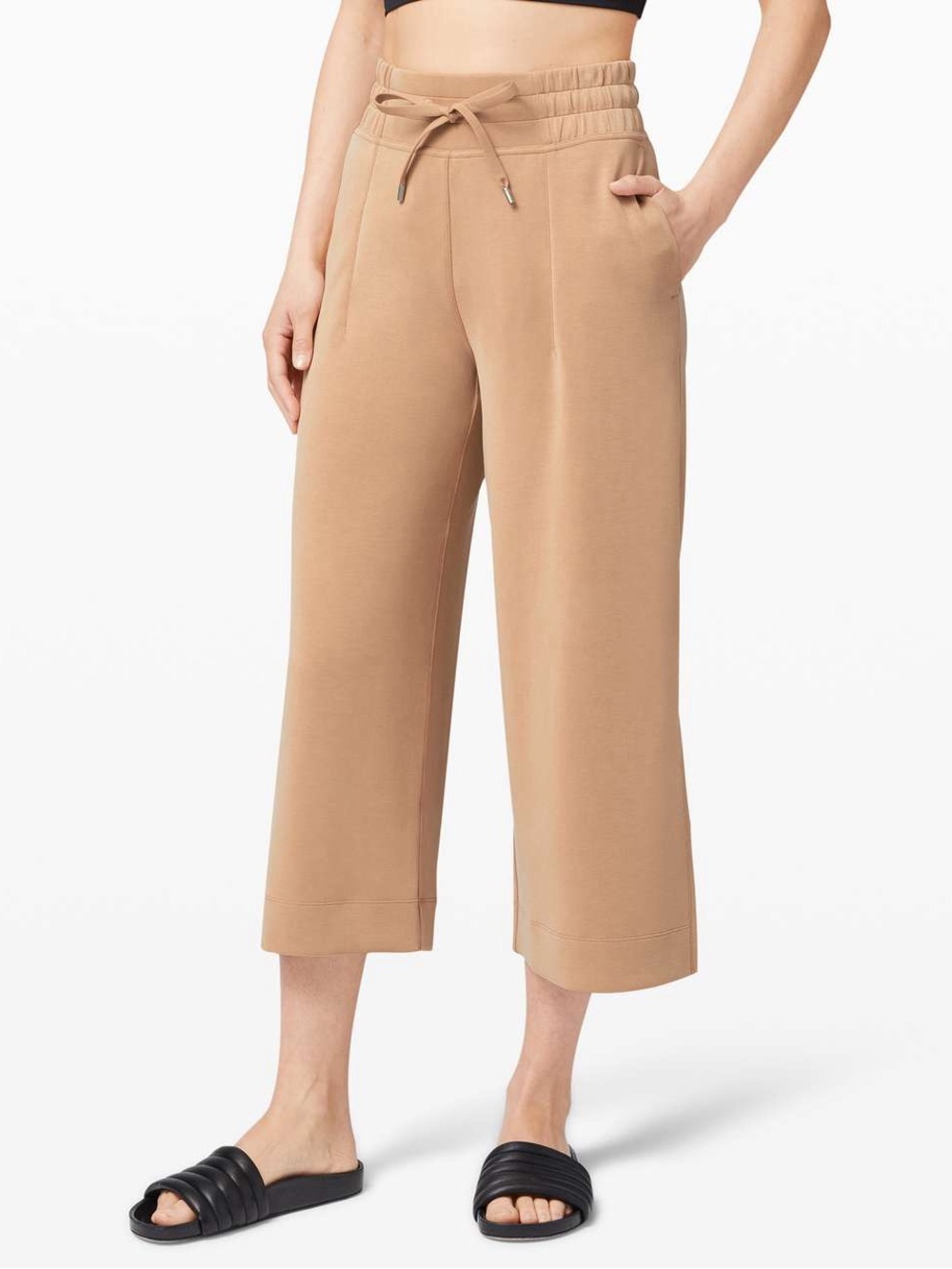 Lululemon Soft Ambitions High Rise Crop Beech Wood Size 8 Activewear Athleisure